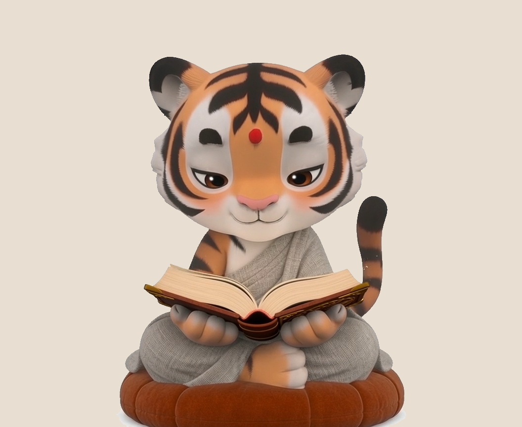 Yin quietly sitting with you during a focus session